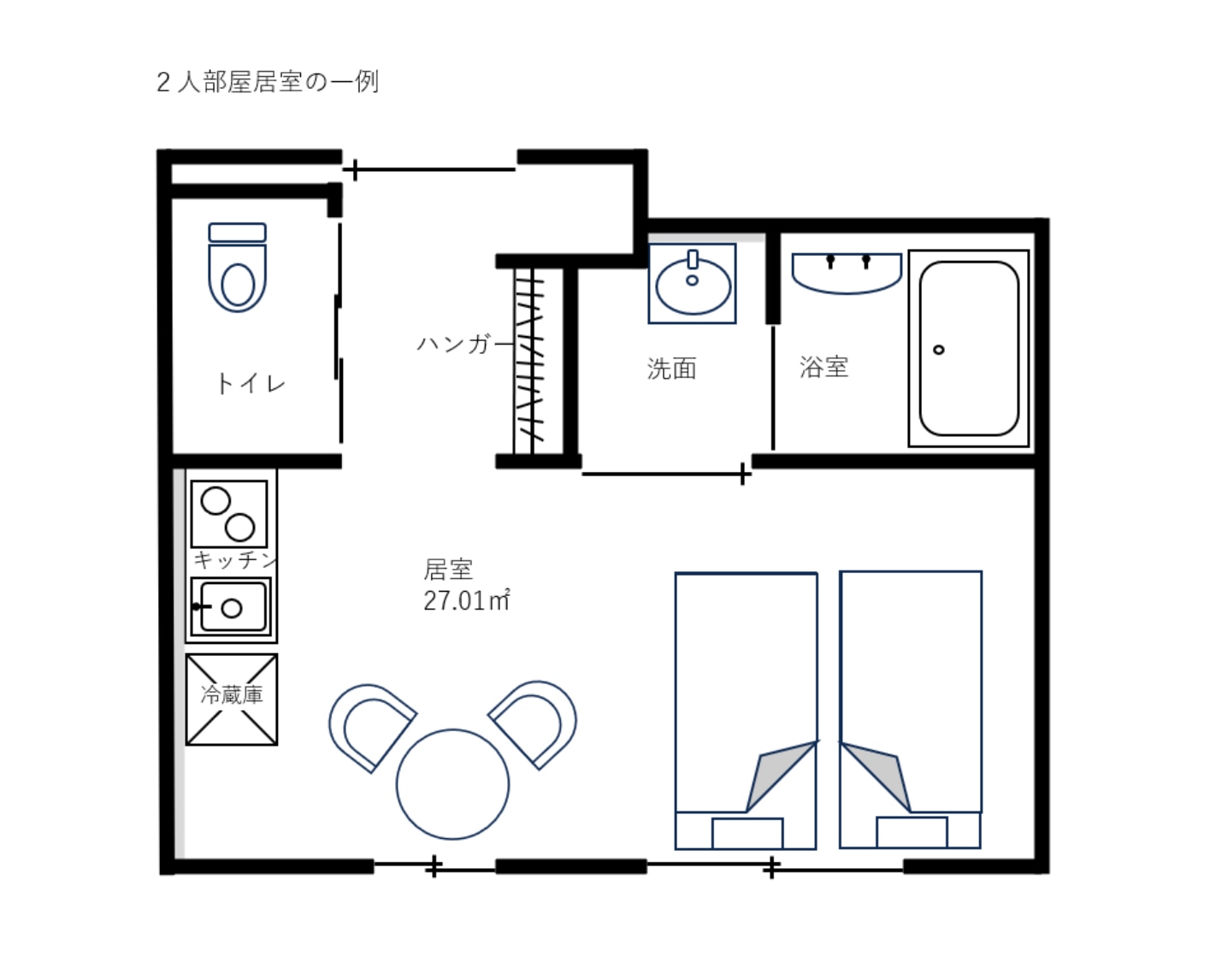 2人部屋居室　Bタイプ